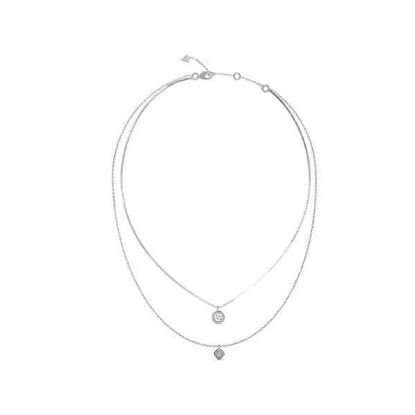 Guess 4G Crush Silver Tone Necklace