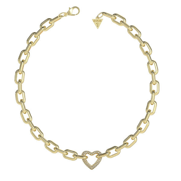 Beloved Pave Heart Gold Chain Necklace