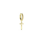 Guess Gents South Alameda Gold Cross Single Earring