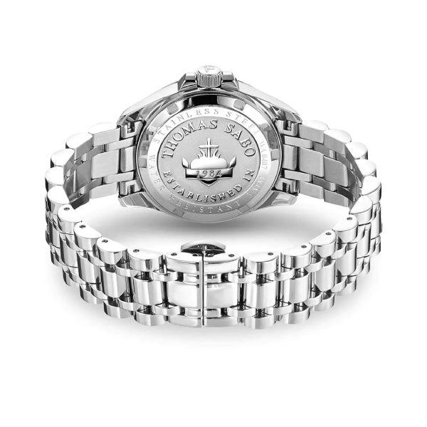 Ladies Silver Watch with Divine Burgundy Dial