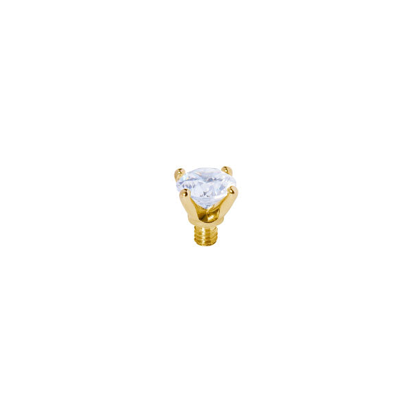 Arezzo Crystal 6mm Gold Topper