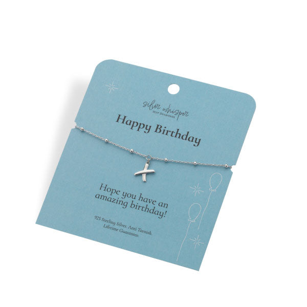Hot Diamonds Silver Whisper Happy Birthday Bracelet