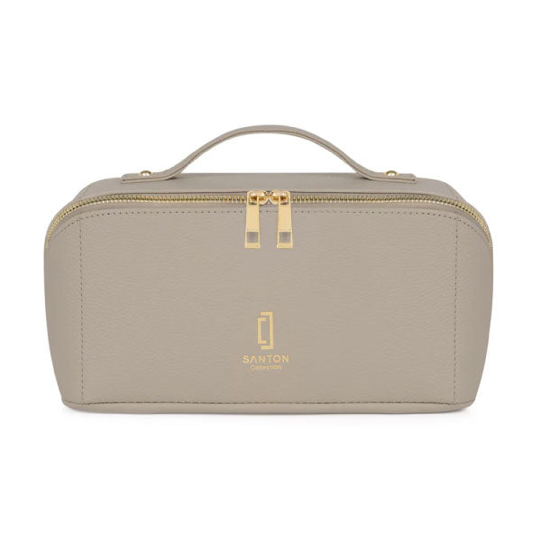 Large Taupe Cosmetic Bag