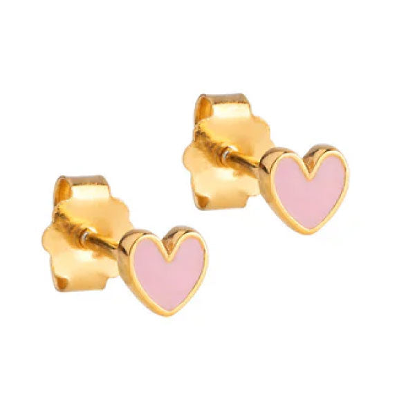 Gold Pink Amore Studs