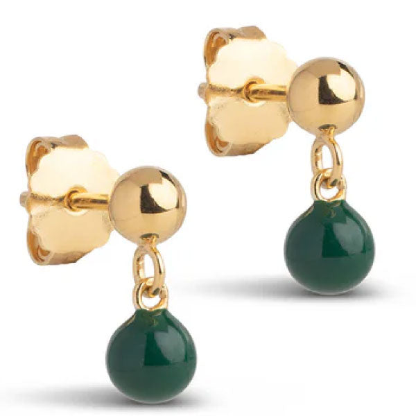 Gold Mina Petrol Green Studs