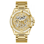 Guess Gents King Gold Tone Crystal Watch
