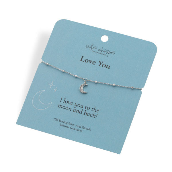 Hot Diamonds Silver Whisper Love You Bracelet
