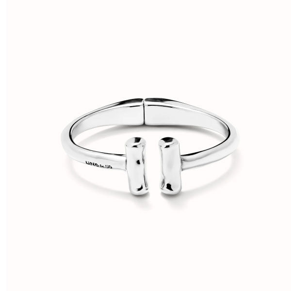 Two Tube Silver Bangle Bracelet