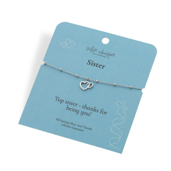 Hot Diamonds Silver Whisper Sister Bracelet