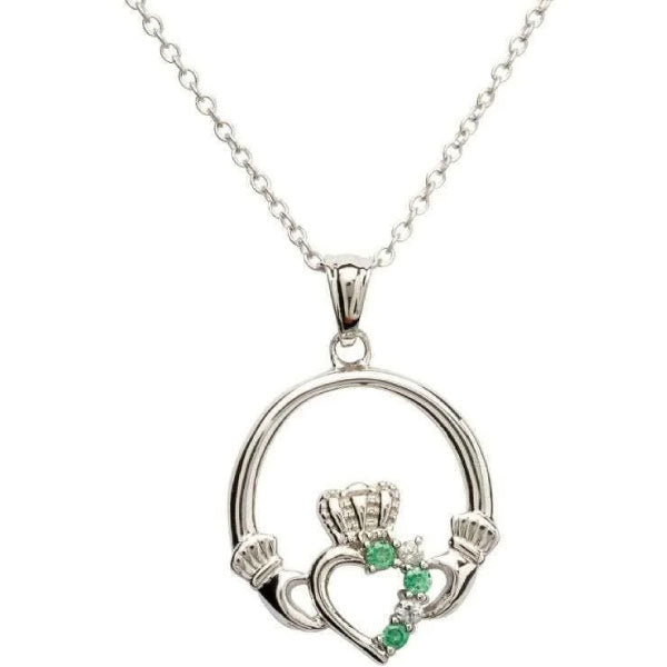 Claddagh Part Set Silver Necklace