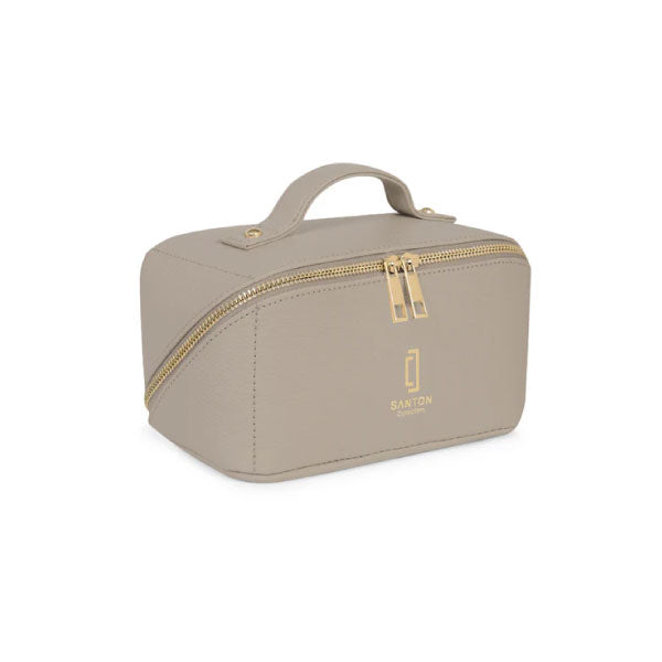 Small Taupe Cosmetic Bag