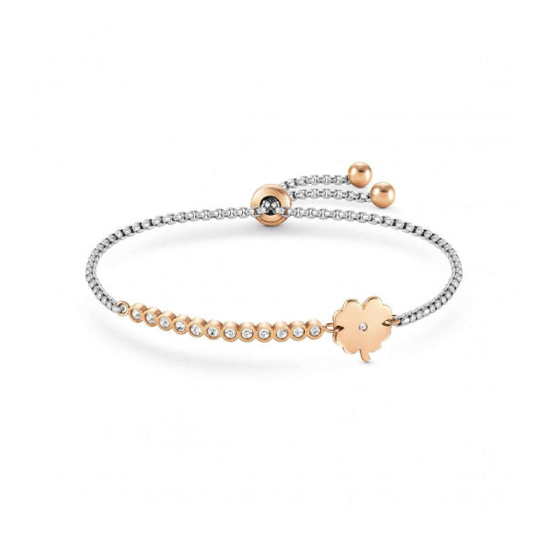 Nomination Chain/Zirconia Clover Bracelet SS & Rose