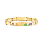 Nomination Trendsetter New York Multicolor Triangle Yellow Gold Bracelet