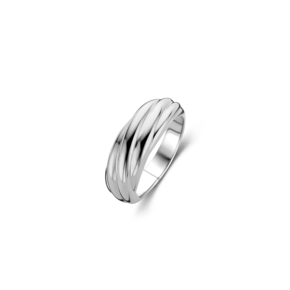 Ti Sento Silver Twisted Lines Ring