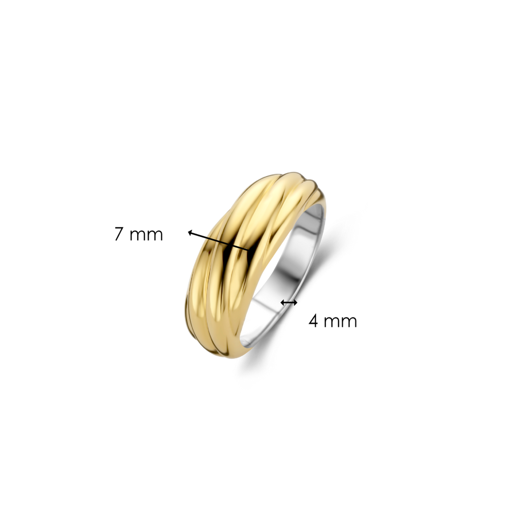 Ti Sento Gold Twisted Lines Ring