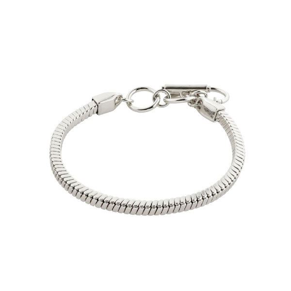 Pilgrim ECSTATIC square snake chain bracelet silver-plated