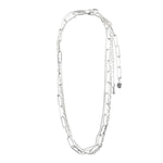 Pilgrim FREEDOM cable chain necklace 3-in-1 set silver-plated