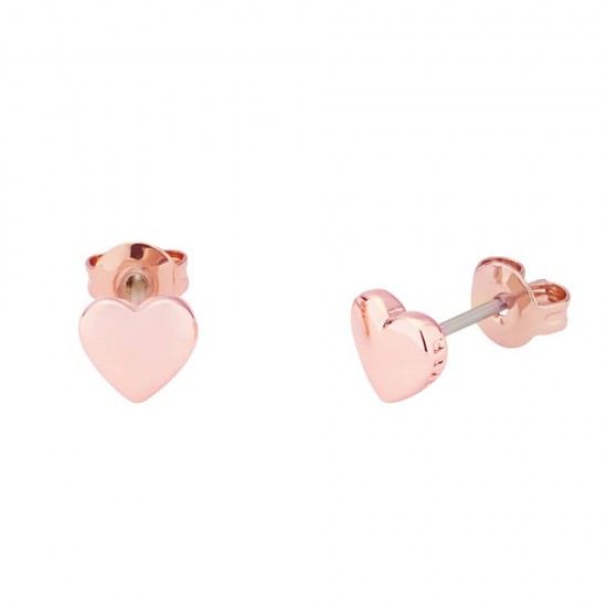 Ted Baker Harly Rose Gold Tiny Heart Stud Earrings – Bonds