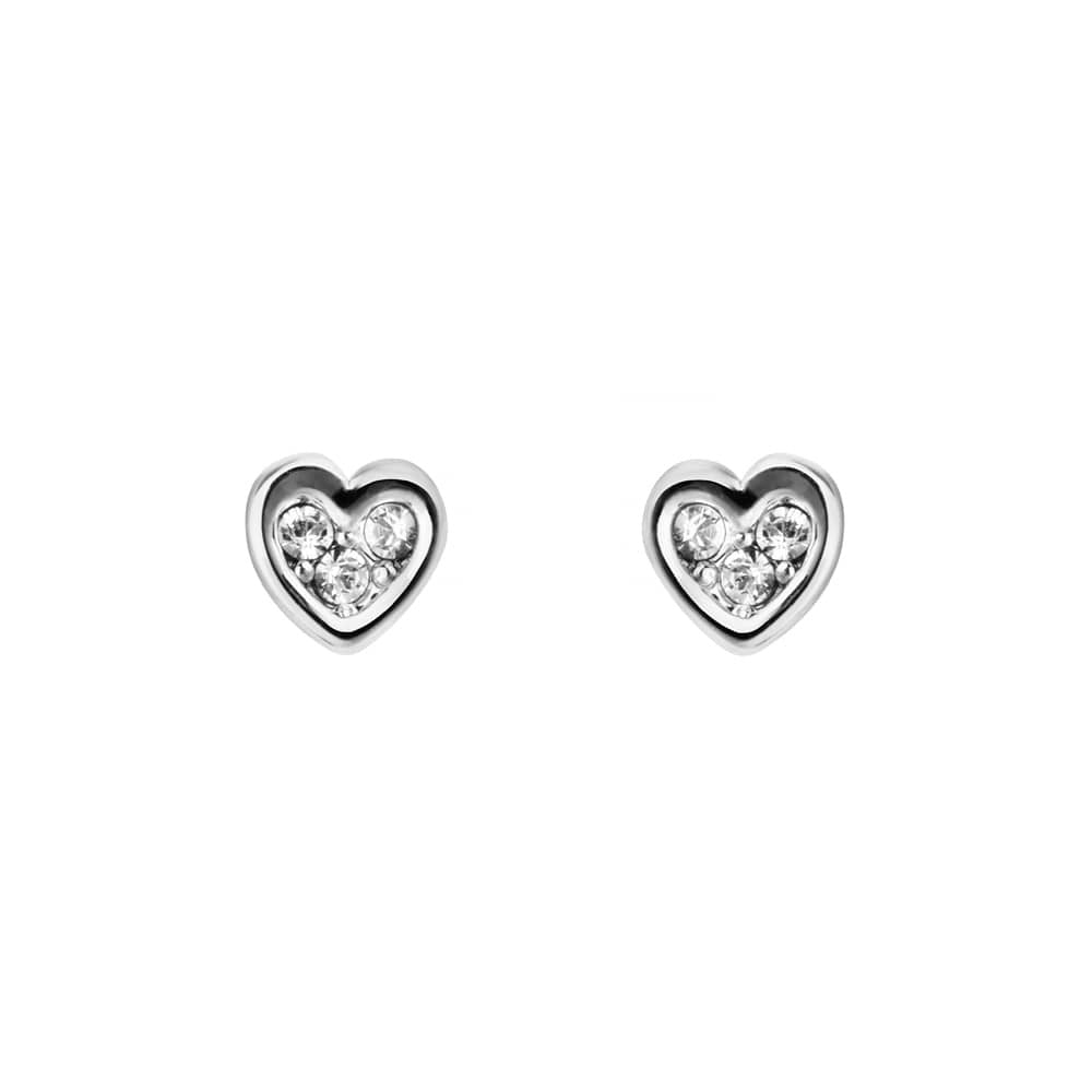Neena Nano Heart Silver Finish Earrings