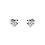 Neena Nano Heart Silver Finish Earrings