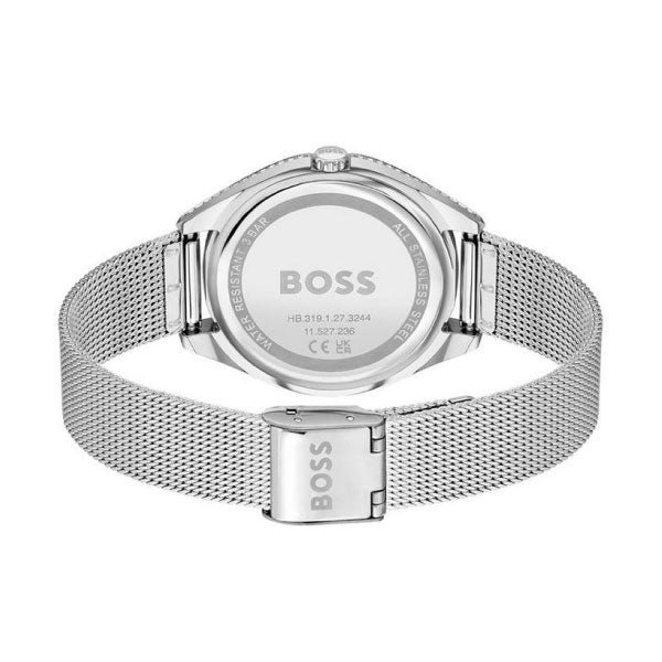 Hugo Boss Saya Mesh Watch Silver & Taupe