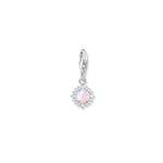 Opal-Coloured Stone Shimmering Pink Charm