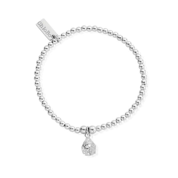 Chlobo Cute Charm Buddha Head Bracelet Silver