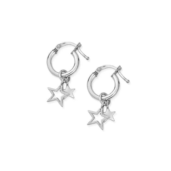Chlobo Double Star Small Hoop Earrings