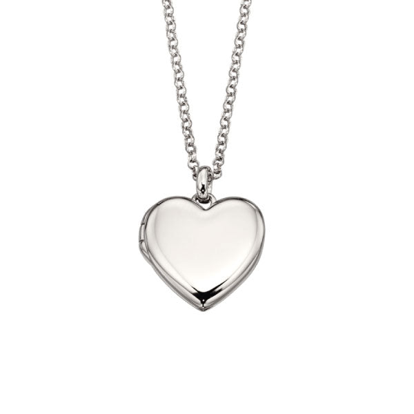 Little Star Olivia Silver Heart Locket Necklace