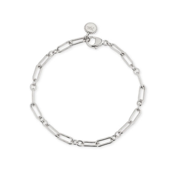 24Kae Oblong Link Chain Bracelet Silver