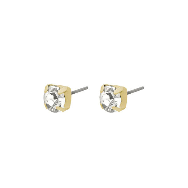 Pilgrim ORIGINAL crystal earstuds gold-plated