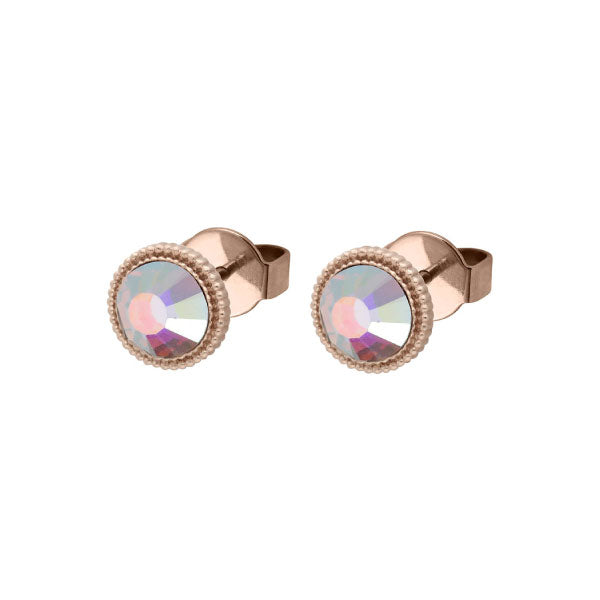 Qudo Boreale Aurora Crystal Studs Rose