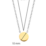 Ti Sento Engravable Gold Circle Necklace