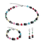 Coeur De Lion GeoCUBE® Onyx Multicolour Pop Art Earrings