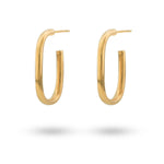 24Kae Oblong Statement Earrings Gold