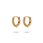 24Kae Beaded Detail Huggie Hoop Earrings Gold