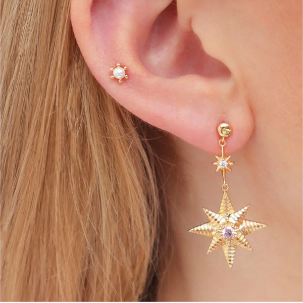 24Kae Pearl Stud Earrings Gold