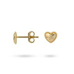 24Kae Heart shaped Stud Earrings Gold