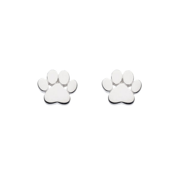 Dew Paw Print Stud Earrings