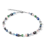 Coeur De Lion GeoCUBE® Crystals & Gemstones Blue-Green Necklace