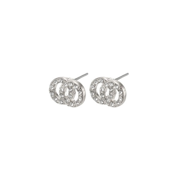 Pilgrim VICTORIA crystal earrings silver-plated