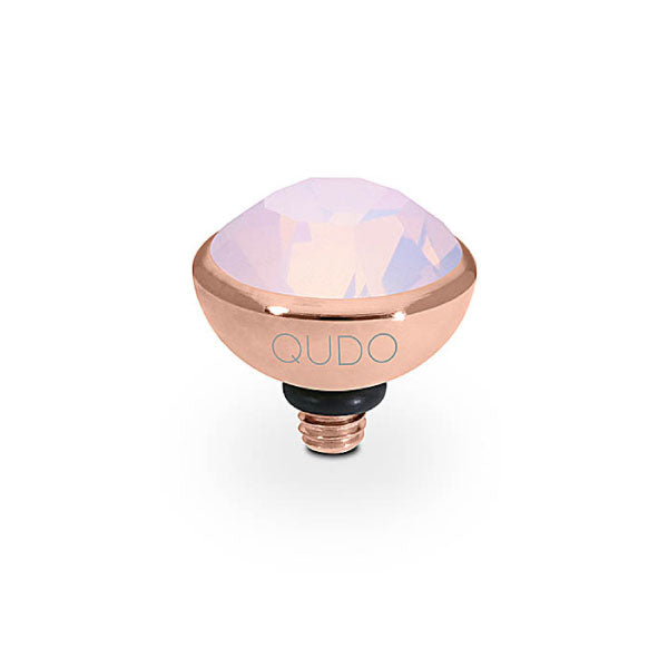 Qudo Bottone 10mm Rose Opal Crystal Topper Rose