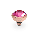 Qudo Bottone 10mm Rose Crystal Topper Rose