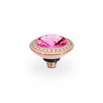 Qudo Tondo Deluxe 9mm Rose Crystal Topper Rose