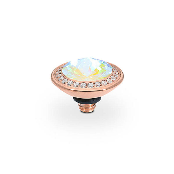 Anello Donna In Argento Sterling Con Aurora Boreale Rosa – Taglio Tondo, Misure 6-10