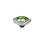 Qudo Tondo Deluxe 13mm Peridot Topper Silver