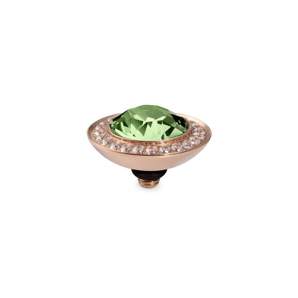 Qudo Tondo Deluxe 13mm Peridot Topper Rose