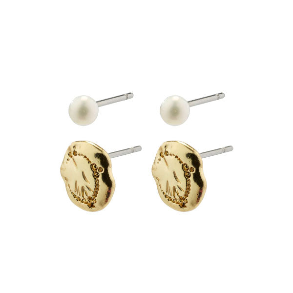 Pilgrim JOLENE JOLA freshwaterpearl earrings 2-in-1 set gold-plated