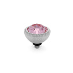 Qudo Fabero 11mm Light Rose Topper Silver