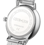 Coeur De Lion Round Mother-of-Pearl Milanese Stainless Steel Watch